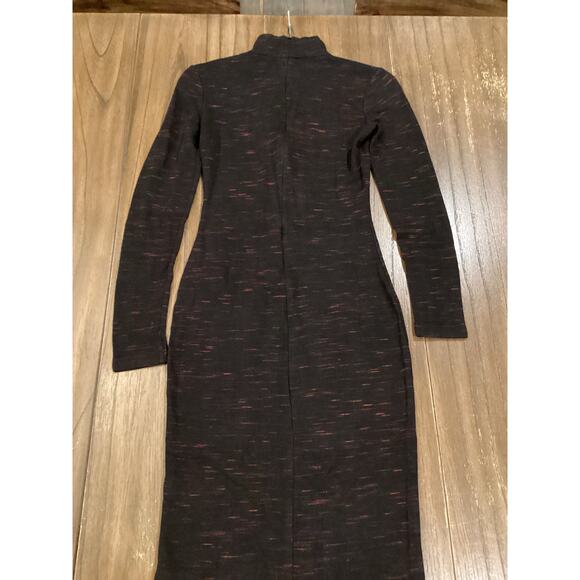 Reiss 1971 Dora HIGH-NECK JERSEY DRESS long sleeve classy knee length bodycon 4 - Picture 2 of 13